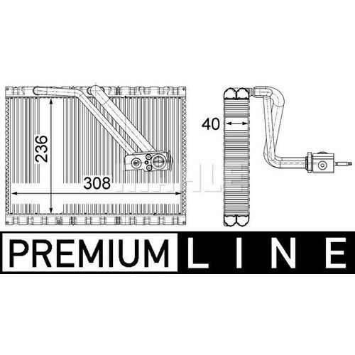 MAHLE Verdampfer, Klimaanlage BEHR HELLA SERVICE *** PREMIUM LINE für MERCEDES-BENZ A0008304801 0008304801 AE 127 000P