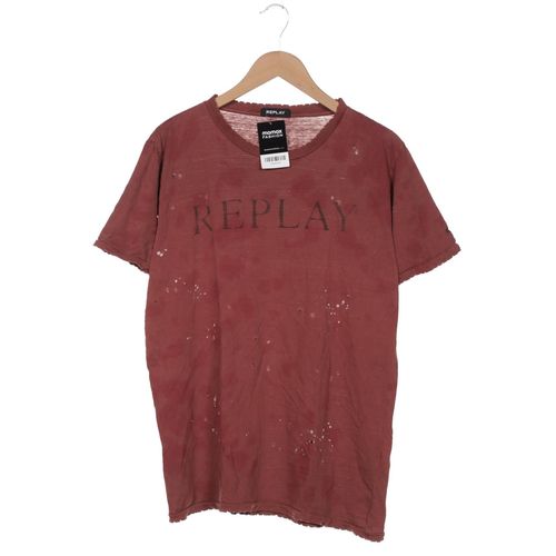 Replay Herren T-Shirt, bordeaux, Gr. 54