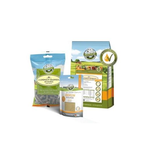 Bellfor Spezielles Futterset für große Hunde mit Leishmaniose - Naturgut-Schmaus 4 kg + Landgut-Happen 200 g + Immun 80 g