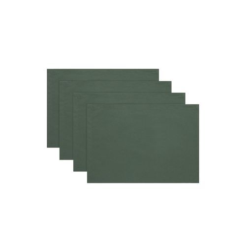 TOM TAILOR Unisex Tischsets im 6er-Pack aus Baumwolle, grün, Uni, Gr. 35/50