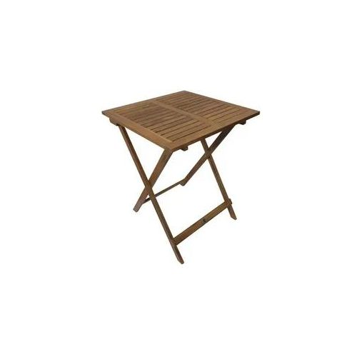 Balkon Klapptisch Natal II - 60 x 60 x 74 cm - Farbe: Natur - witterungsbeständiger Klapptisch aus aus geöltem Akazienholz