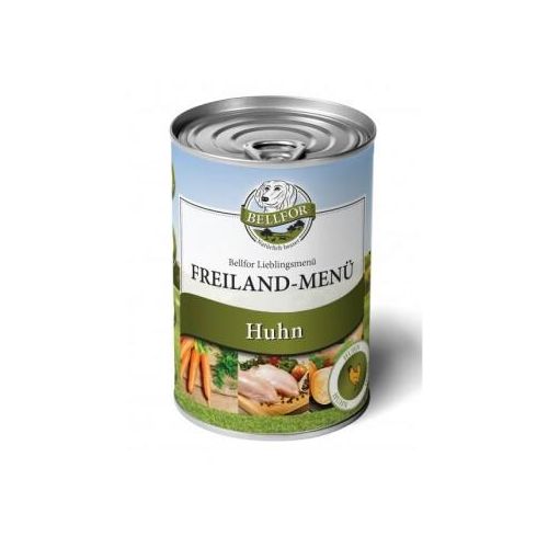 Bellfor Hundefutter Nass mit Huhn - Freiland-Menü - 400g