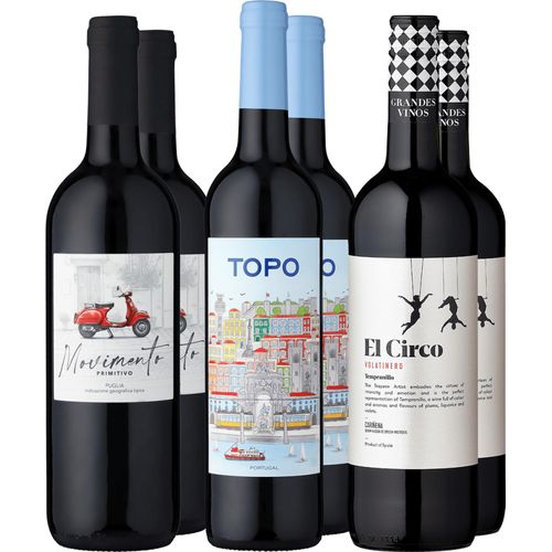 6er-Probierpaket »Mediterraner Rotwein-Genuss«