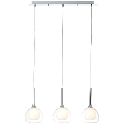 Brilliant Hadan 85573/15 Pendelleuchte Energiesparlampe LED E14 120W Chrom Lampe
