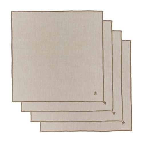 House Doctor - Twinkle Servietten, 40 x 40 cm, taupe (4er-Set)