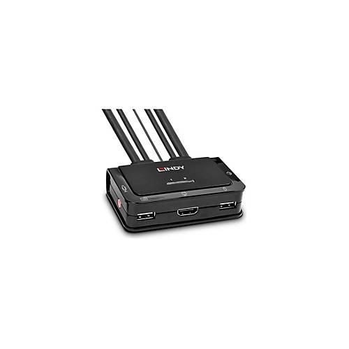 Lindy Compact 2 Port KVM Switch - KVM-Switch - 2 x KVM/Audio/USB - 1 lokaler Benutzer - Desktop