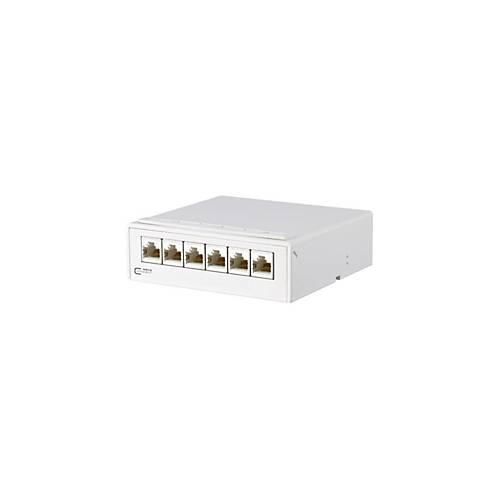 METZ CONNECT E-DAT - Patch Panel - CAT 6a - RJ-45 X 6 - Pure White