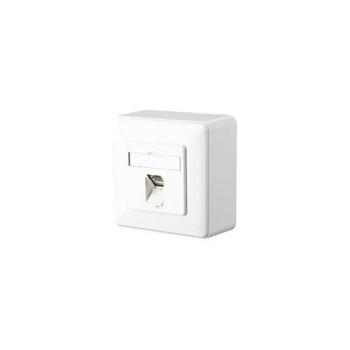 Metz Connect C6Amodul - Steckdosenauslass - RJ 45 - 1 Netzwerkdose - Pure White, RAL 9010