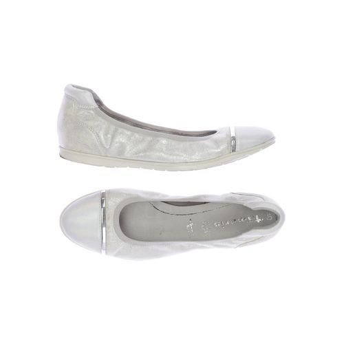 Tamaris Damen Ballerinas, silber, Gr. 40