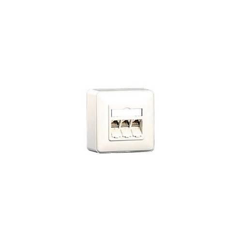 BTR IT CONNECT E-DAT modul 3x8(8) AP - Wanddose - RJ-45 X 3 - Pure White, RAL 9010