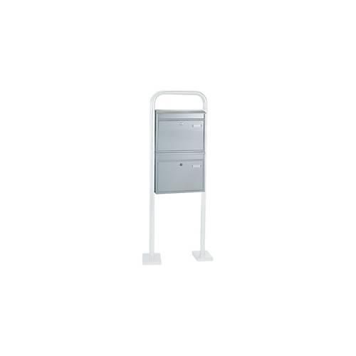 Rottner Briefkastenanlage, mit 2 Briefkästen, ohne Ständer, H 635 x B 440 x T 125 mm, Edelstahl