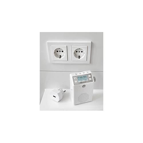 Digitalradio Soundmaster® DAB60WE, DAB+/UKW, 3 W, 3 Stationstasten & je 20 Festsenderspeicher, Bewegungssensor, Bluetooth/USB, Steckdose/Akku, weiß