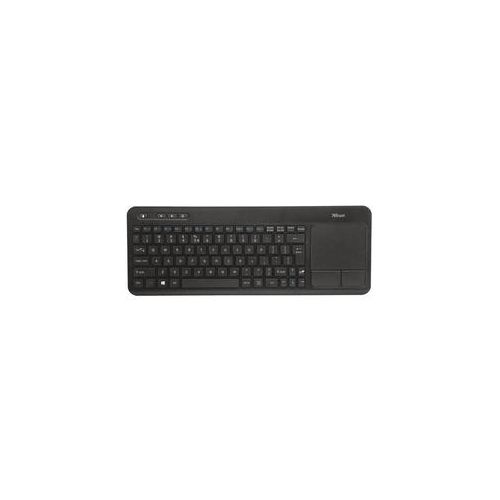 Trust Veza schwarz Tastatur - Multimedia-Tastatur mit XL-Touchpad