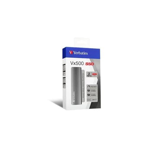 Verbatim Vx500 Externe SSD-Festplatte 2 TB USB 3.1 Gen2 Silber