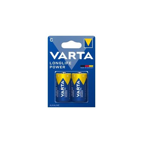 VARTA LONGLIFE Power C Batterie 2er Blister | Alkali-Mangan-Technologie