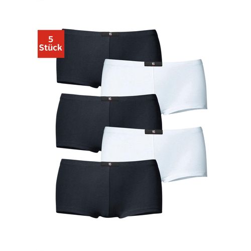 Panty H.I.S Gr. 40, schwarz-weiß (schwarz, weiß), Damen, Jersey, Obermaterial: 95% Baumwolle, 5% Elasthan, unifarben, Unterhosen, aus elastischer Baumwoll-Qualität