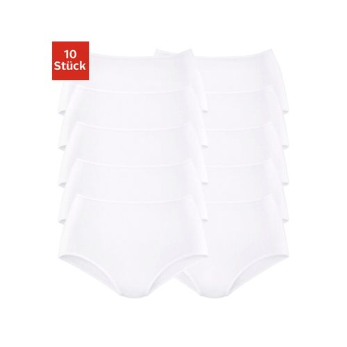 Taillenslip PETITE FLEUR, Damen, Gr. 56/58, weiß, Single Jersey, Obermaterial: 95% Baumwolle, 5% Elasthan, unifarben, körpernah, Unterhosen, aus elastischer Baumwolle, Topseller