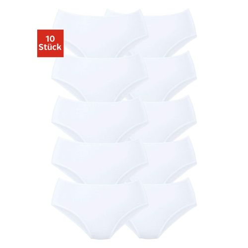 Jazz-Pants Slips PETITE FLEUR, Damen, Gr. 32/34, weiß, Obermaterial: 95% Baumwolle, 5% Elasthan, unifarben, körpernah, Unterhosen, aus elastischer Baumwolle