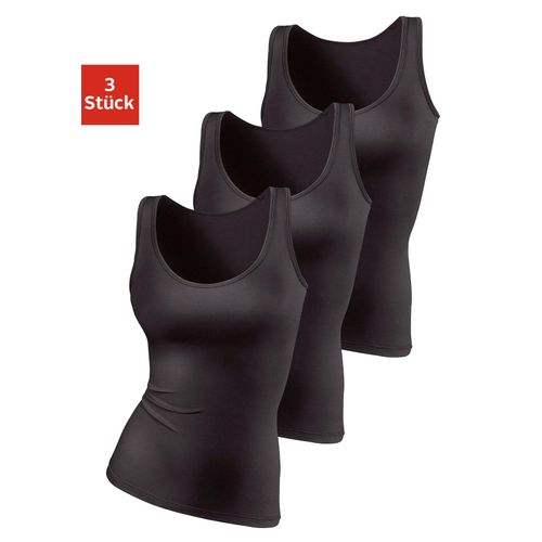 Unterhemd VIVANCE ACTIVE, Damen, Gr. 32/34, N-Gr, schwarz, Single Jersey, Obermaterial: 95% Polyamid, 5% Elasthan (LYCRA), unifarben, basic,casual, körpernah, tiefer Rundhals, ärmellos, Unterhemden, aus weicher Microfaser, Tanktop, Unterziehshirt