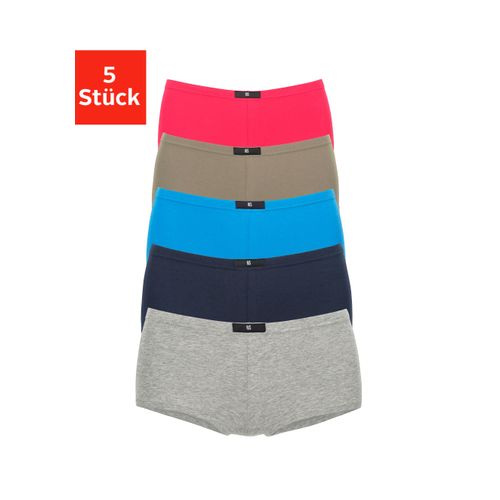 Panty H.I.S, Damen, Gr. 38, bunt (rot, marine, blau, khaki, grau, meliert), Jersey, Obermaterial: 95% Baumwolle, 5% Elasthan, unifarben, körpernah, Unterhosen, aus elastischer Baumwoll-Qualität