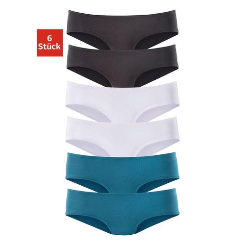 Hipster VIVANCE ACTIVE, Damen, Gr. 44/46, grün (petrol, schwarz, weiß), Microfaser, Obermaterial: 95% Polyamid, 5% Elasthan (LYCRA), unifarben, Unterhosen, aus weicher Microfaser