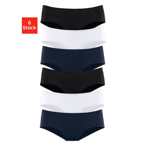 Hipster VIVANCE ACTIVE, Damen, Gr. 40/42, blau (marine, schwarz, weiß), Microfaser, Obermaterial: 95% Polyamid, 5% Elasthan (LYCRA), unifarben, Unterhosen, aus weicher Microfaser