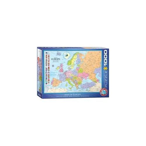 Eurographics 6000-0789 - Karte von Europa, Puzzle, 1.000 Teile