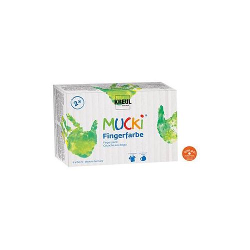 6 KREUL MUCKI Fingerfarben farbsortiert 6 x 150,0 ml