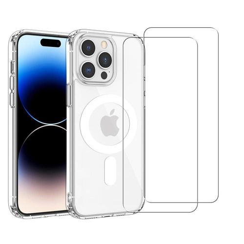 Hülle iPhone 15 Pro und 2 schutzfolien - TPU - Transparent