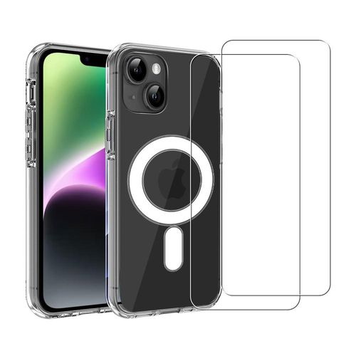Hülle iPhone 14 Plus und 2 schutzfolien - TPU - Transparent