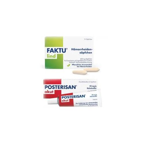 FAKTU lind Hämorrhoidenzäpfchen & Posterisan akut Set