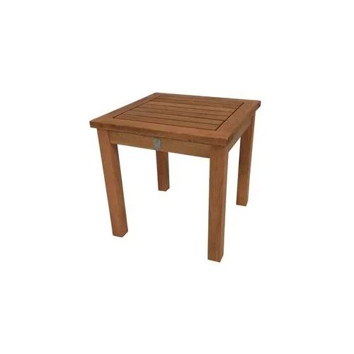 Balkon Beistelltisch Tapan - 40 x 40 x 40 cm - Farbe: Natur - wetterfester Gartentisch aus Eukalyptus-Holz (FSC zertifiziert)