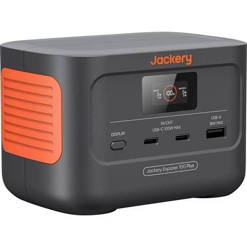 Jackery Explorer 100 Plus Powerstation 31000 mAh LiFePO 4 Schwarz, Orange mit Laderegler