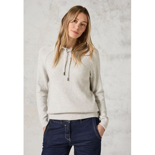 Rollkragenpullover CECIL, Damen, Gr. M (40), soft silber melange, Web, 37% Baumwolle, 34% Polyacryl, 26% Polyester, 3% Elasthan, unifarben, casual, normal normal, ohne Ausschnitt, Langarm Bündchen, Pullover, mit Kragen