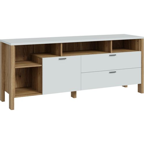 TV-Board FORTE, grau (mauvella eiche, secret grau), B:162,3cm H:67,3cm T:41,6cm, Spanplatte, Sideboards