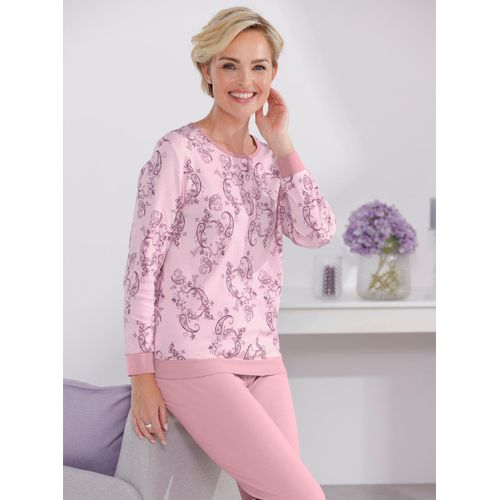 Schlafanzug WÄSCHEPUR, Damen, Gr. 44/46, lila (hortensie), 100% Baumwolle, Homewear-Sets