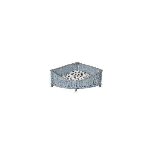 Hundebett Haustierbett Katzensofa Weichem Bezug Katzensofa Weide Plüsch Grau 68 x 68 x 32 cm