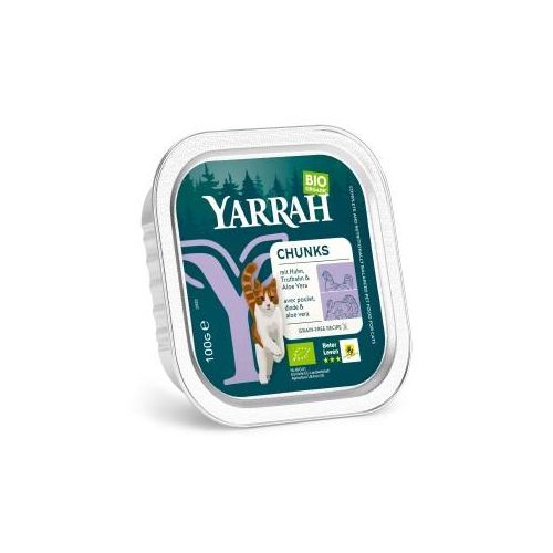 Yarrah Adult Bio Bröckchen in Soße 16x100 g Huhn & Truthahn