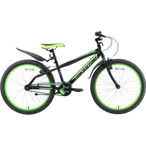 Jugendfahrrad BIKESTAR Fahrräder Gr. 32cm, 24 Zoll (60,96cm), schwarz (schwarz, grün) Kinder für Damen und Herren