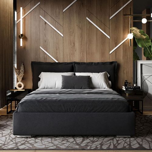 Polsterbett VILANO mit Behlter 180x200 cm Jasmine 100