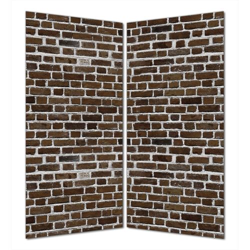 Wallario selbstklebende Duschrückwand 160 x 180 cm mit Motiv Ziegelsteinwand in braun - Backsteine - Wandverkleidung mit Hochglanzlaminat in Glasoptik