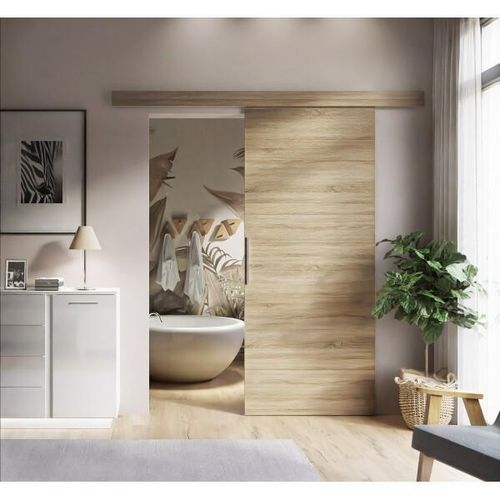 Schiebetür RICO Sonoma Eiche 106 cm Silbergriff