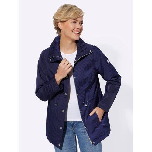 Langjacke CASUAL LOOKS, Damen, Gr. 19, blau (marine), 100% Polyester, unifarben, Langarm, Jacken