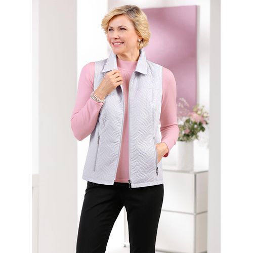 Steppweste CLASSIC, Damen, Gr. 52, grau (hellgrau), 100% Polyester, Wattierung:100% Polyester, unifarben, Westen