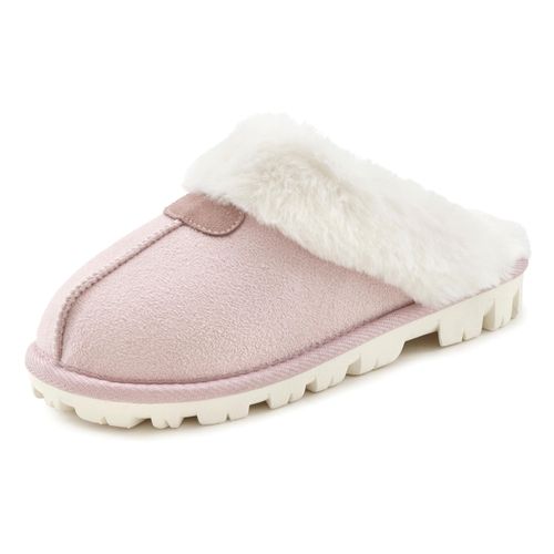 Plüsch Hausschuhe VIVANCE Gr. 42, rosa (rosé) Damen Schuhe Pantoffeln Plüsch Hausschuh Hausschuh,Pantoffeln,Clogs, Schlappen, Pantolette mit Warmfutter VEGAN