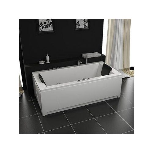 Whirlpool 182x90cm Reinigungsprogramm & Lichttherapie elegantes Design Wasserfall 12 Hydrojets