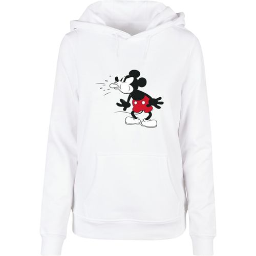 Kapuzenpullover ABSOLUTE CULT "ABSOLUTE Damen Ladies Mickey Mouse - Tongue Hoody" Gr. M, weiß Damen Pullover