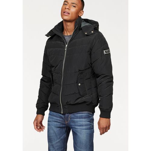 Blouson BRUNO BANANI, Herren, Gr. M (50), schwarz, Obermaterial: 100% Polyester. Futter: 100% Polyester. Besatz: 100% Polyurethan. Wattierung: 80% Polyester, 12% Daunen, 8% Federn, unifarben, casual, normal, Langarm Bündchen, Jacken, aus schnelltrocknendem Material, trendiger Stil