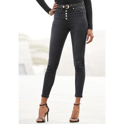 BUFFALO High-waist-Jeans schwarz Gr. 46 für Damen. Figurbetont. Nachhaltig.