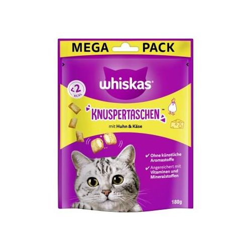 Whiskas Knuspertaschen Mega Pack 180g Huhn & Käse